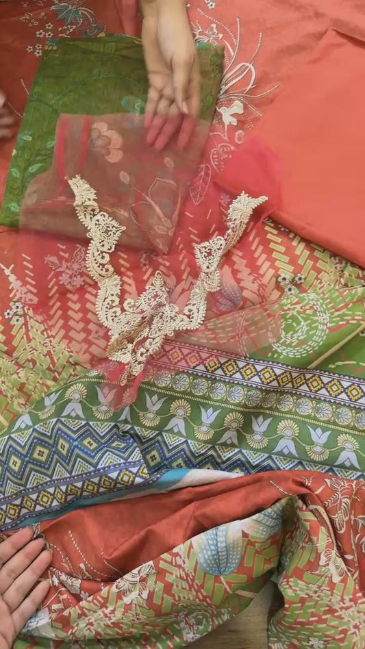 Mushq roheenaz luxury lawn (2 PC)
