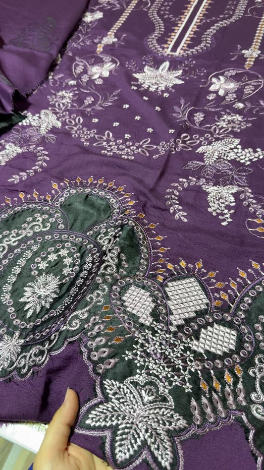 Nureh luxury embroided winter 3pc