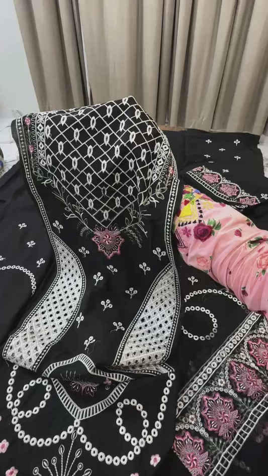 Nureh by Riaz arts luxury embroided lawn 3pc