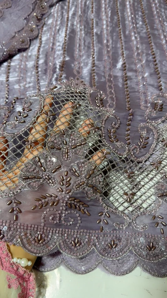 Turkish wedding cut dana sheesha silk shirt and duppata code b