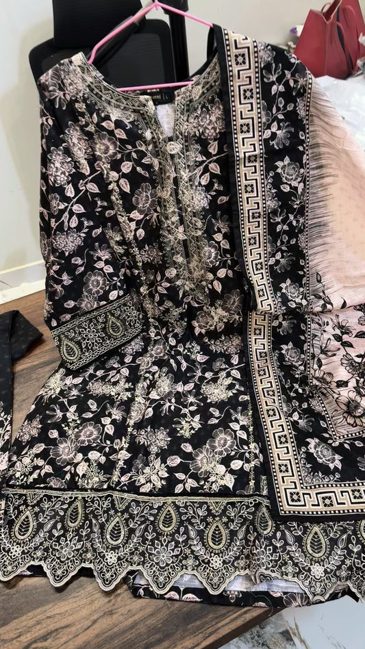 Bin saeed embroided winter 3pc