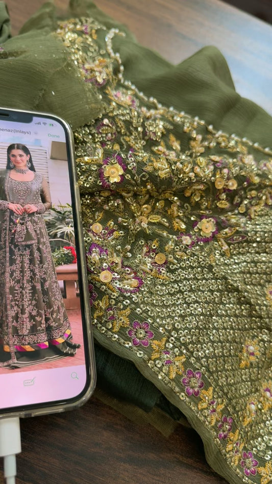 Mushq rohenaz angan luxury formal chiffon 3pc
