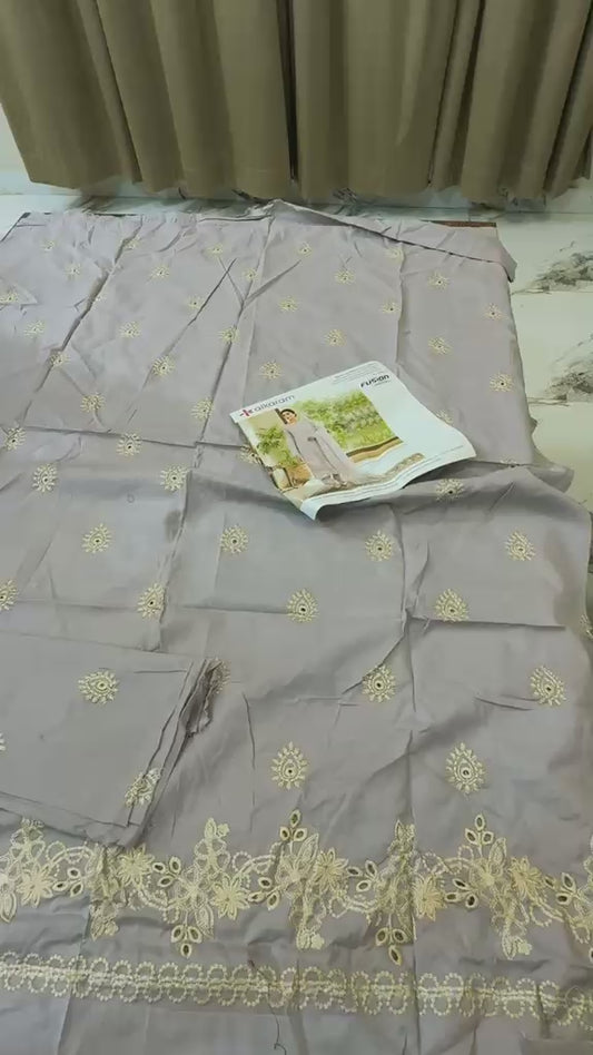 Alkaram embroidered lawn 3pc
