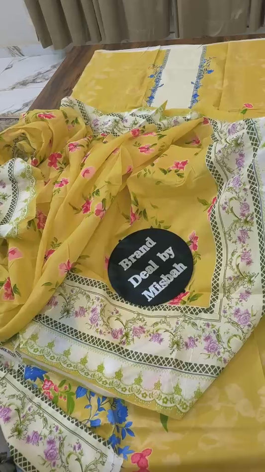 Beyond east printed lawn 3pc