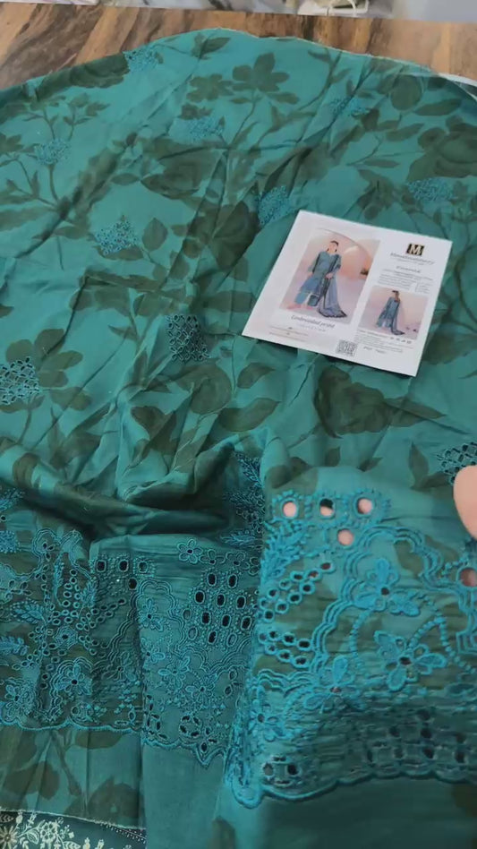 Mausummery luxury embroided lawn 3pc