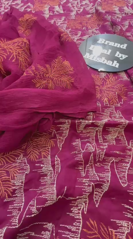 Breeze style luxury embroided lawn 3pc