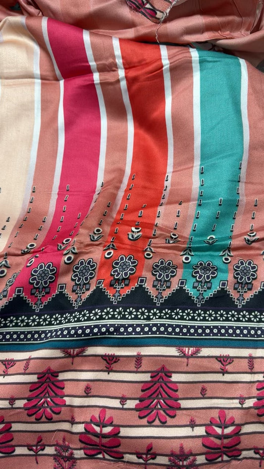 Mix brand printed twill linen 2pc