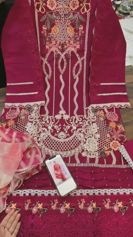 Gulmina luxury embroidered 3pc stitched