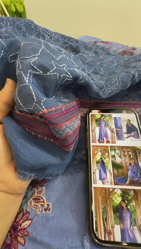 Mushq luxury embroidered 3pc winter