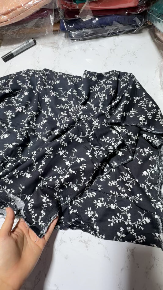 Mix brand allover printed linen 2pc