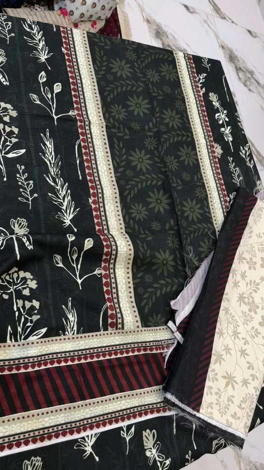 Zoya B printed winter shirt with wool shawl