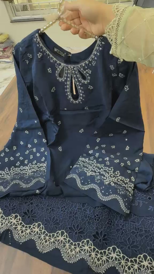 Tessa luxury embroidered 3pc stitched