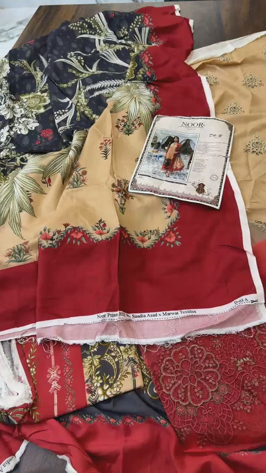 Noor by Sadia Asad winter embroidered 3pc
