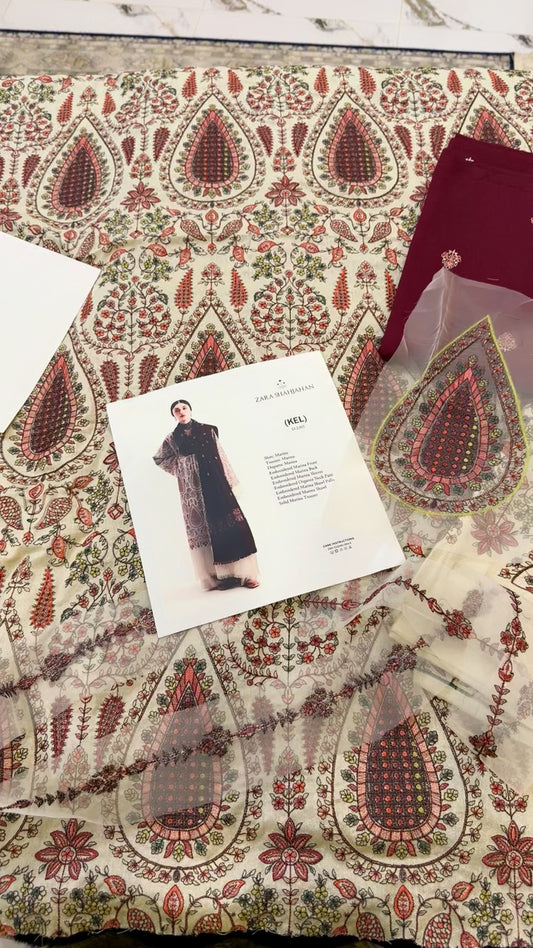 Zara shahjahan luxury embroided 3pc making