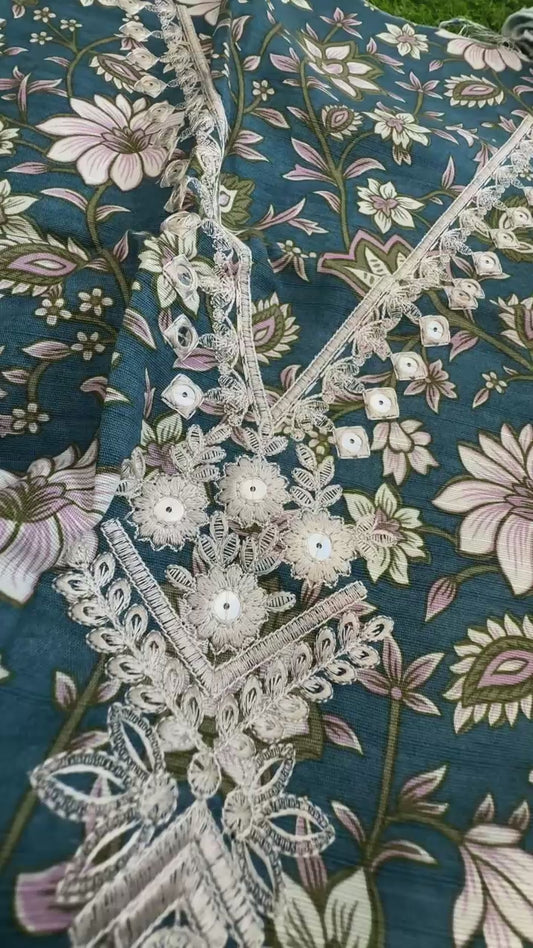 Khaadi winter embroidered 3pc