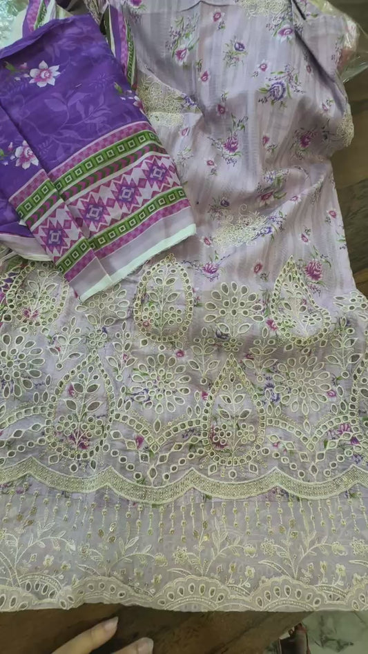 Riwayat embroidered lawn 3pc