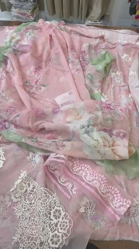 Mausummery luxury embroided lawn 3pc