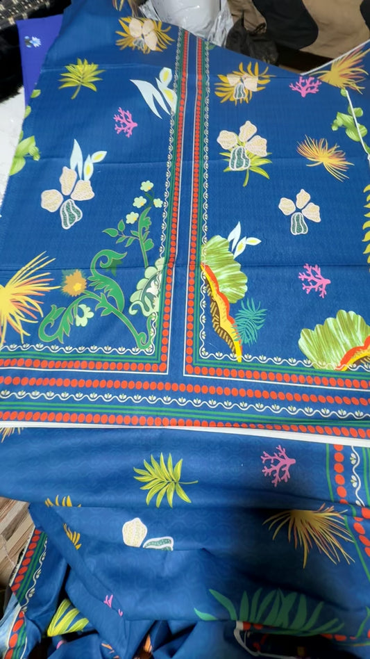 Ethnic printed cotton lawn 2 pc