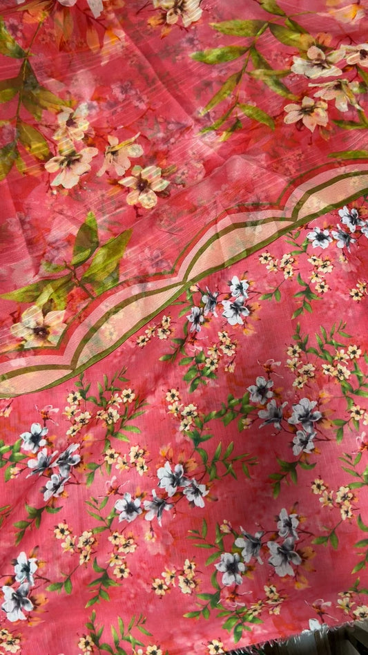 Printed lawn 3pc with chiffon duppata