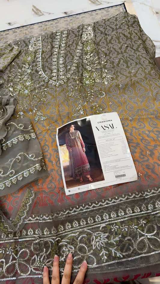 Chrizma luxury chiffon vassal volume 3pc