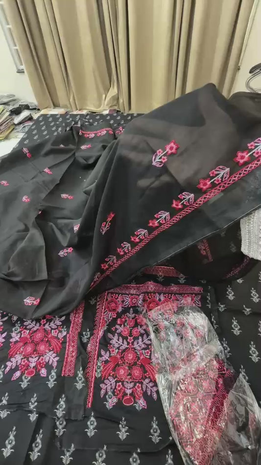 Nishat embroided lawn 3pc