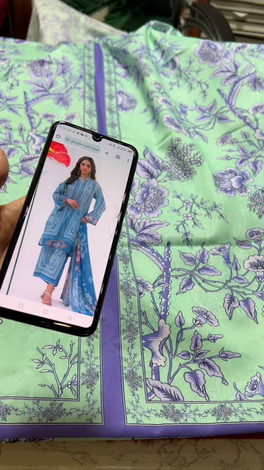 Most viral style Printed lawn shirt trouser