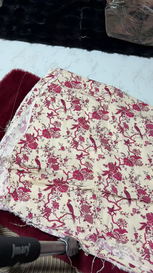 Cross stitch printed linen 2pc
