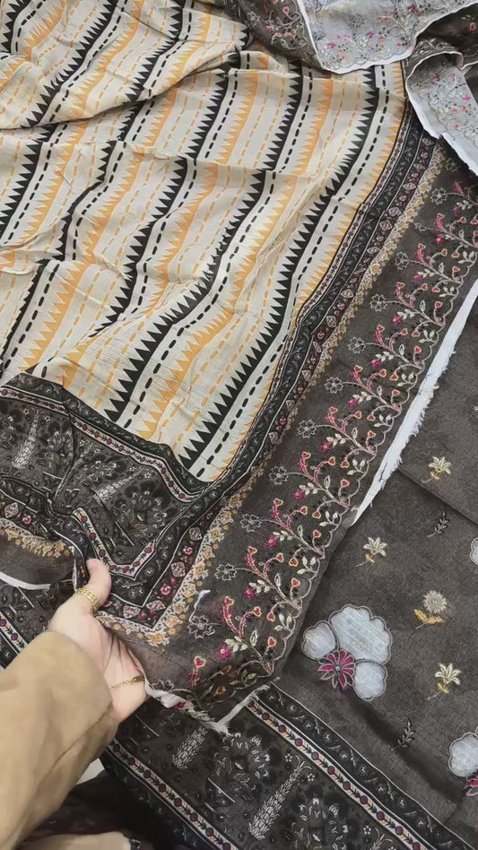Riaz arts embroided lawn 3pc