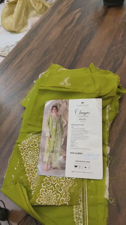 Abyan by qalamkar luxury embroidered lawn 3pc on clearance b fresh