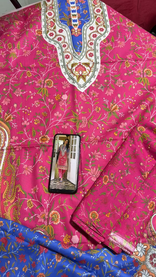 Ethnic printed cotton lawn 2 pc