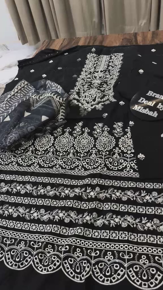 Nureh Riaz arts luxury embroidered lawn 3pc