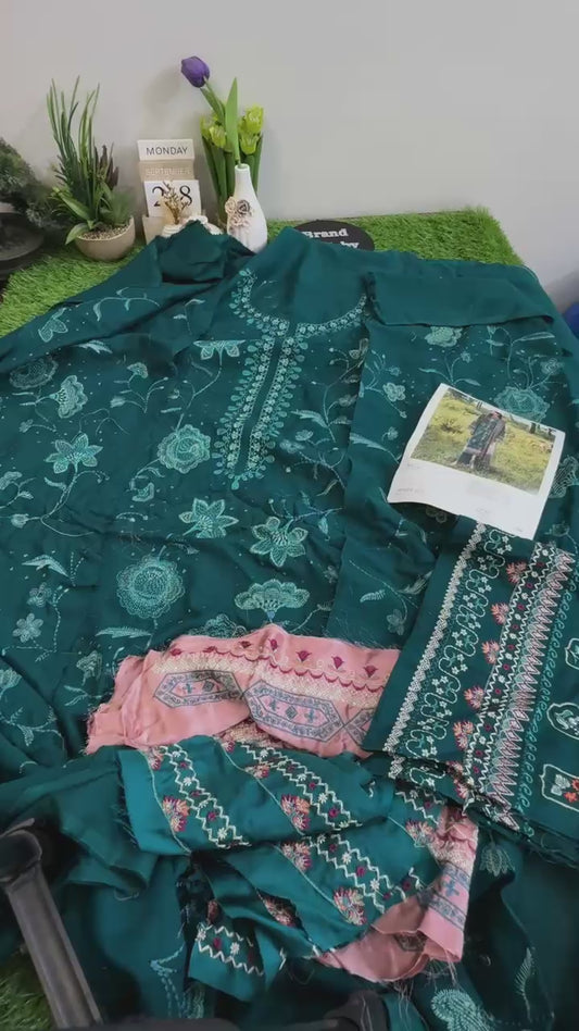 Sadaf Fawad Khan luxury embroidered 3pc winter