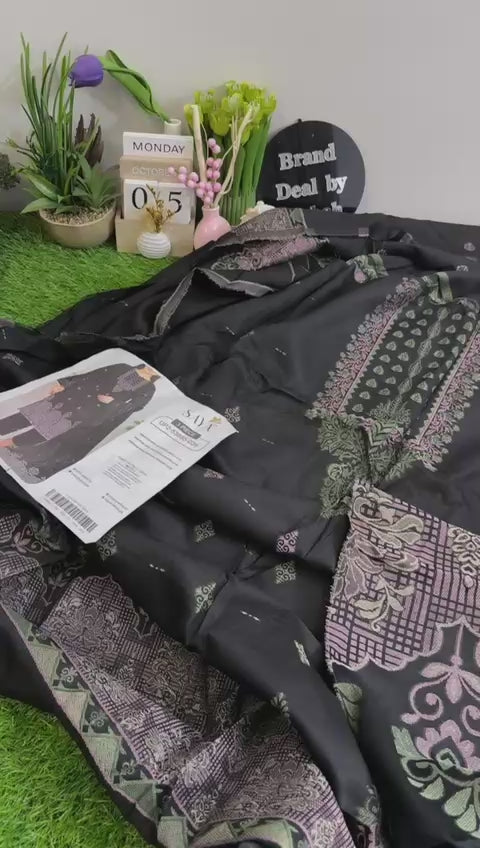 Saya winter viscose jacquard 3 pc