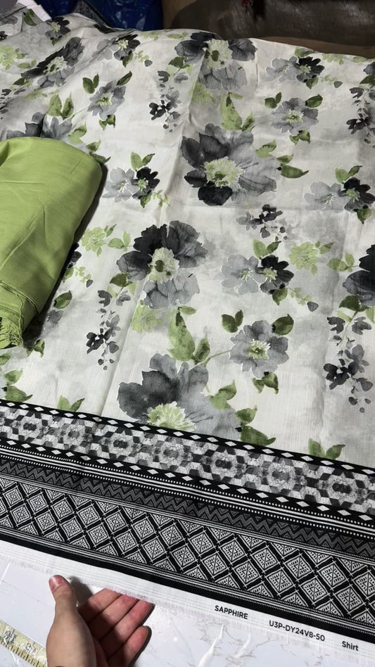 Sapphire printed khadar 2pc