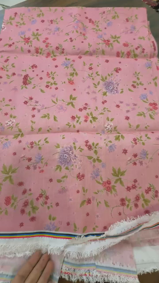 Clearance sale suffuse all over printed 2 pc paper silk fabric