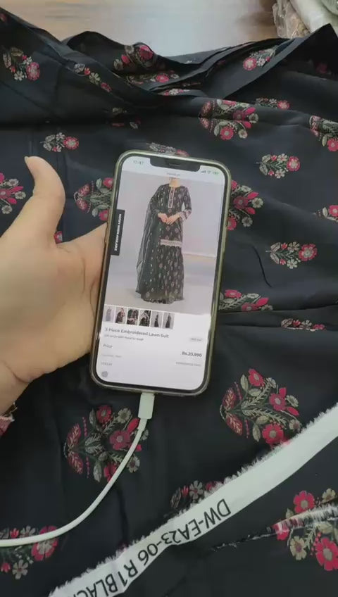 Maria b 💯 percent original all over printed lawn 2pc