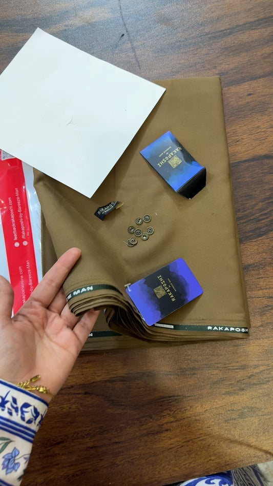 Rakaposhi by bareez men summer Wash n wear complete suit gents code A3