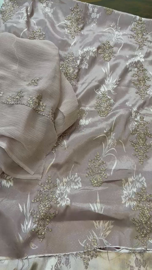 Chaina Patti embroided silk 2 pc