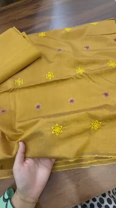 Pure khadi net embroidered 2pc on clearance