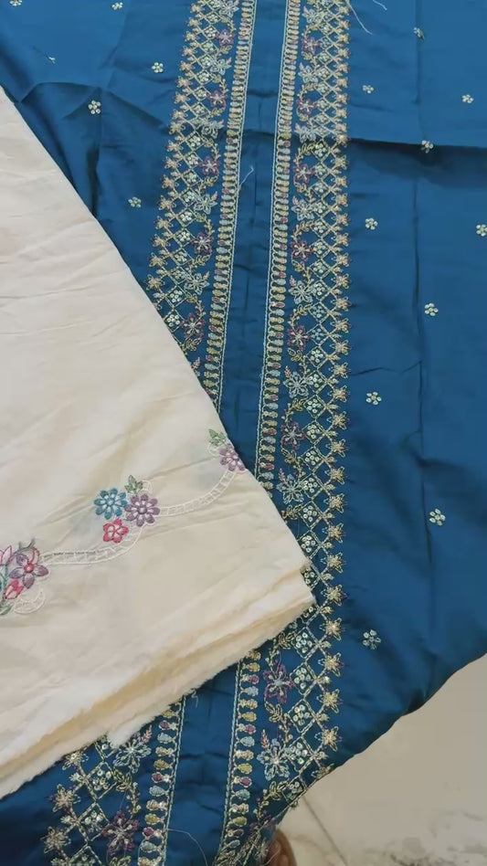 Batik embroidered lawn 3pc