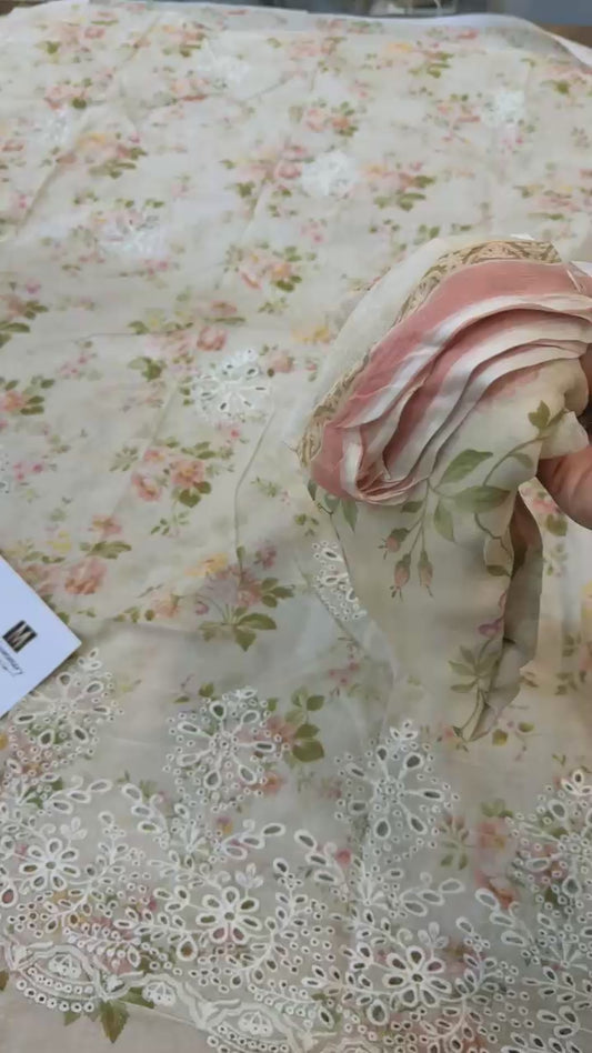 Mausummery luxury embroided lawn 3pc