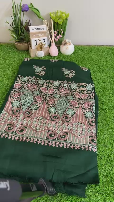 Woolen kashmiri winter embroidered 3pc
