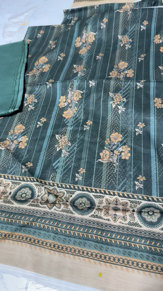 Hz printed khadar shirt trouser