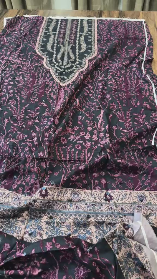 J. Printed lawn shirt