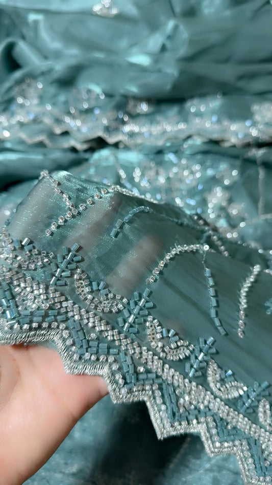 Turkish wedding cut dana sheesha silk shirt and duppata