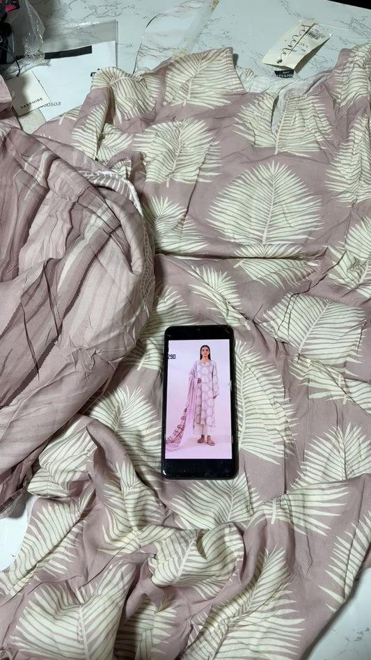 Sapphire printed winter 2 pc shirt and duppata