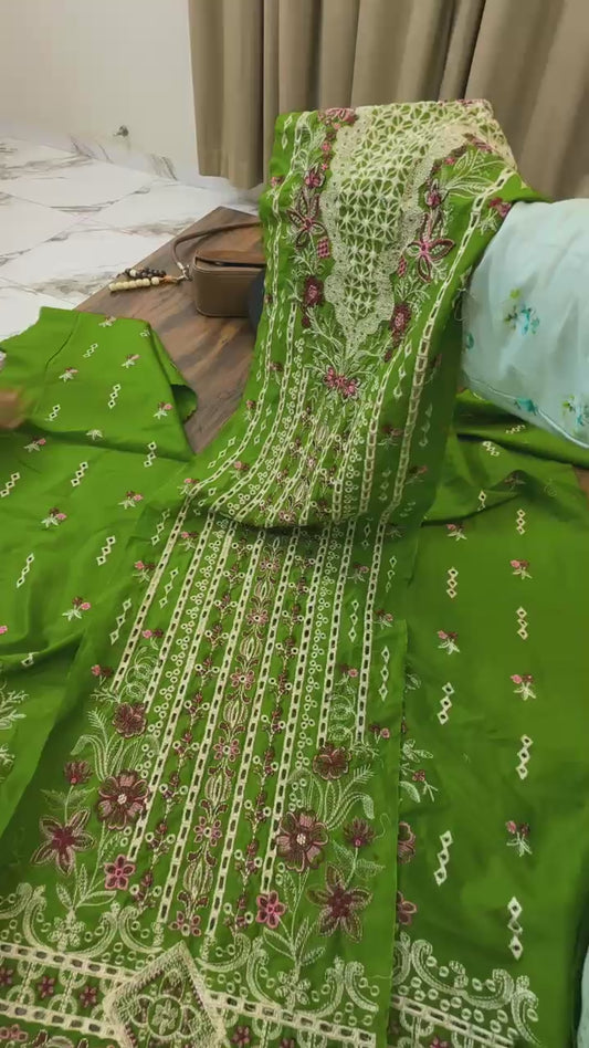 Wirsa luxury embroidered lawn 3pc
