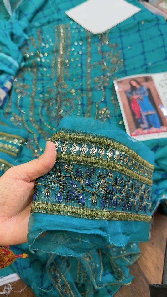 Charizma vasall luxury chiffon unstitch collection 2pc