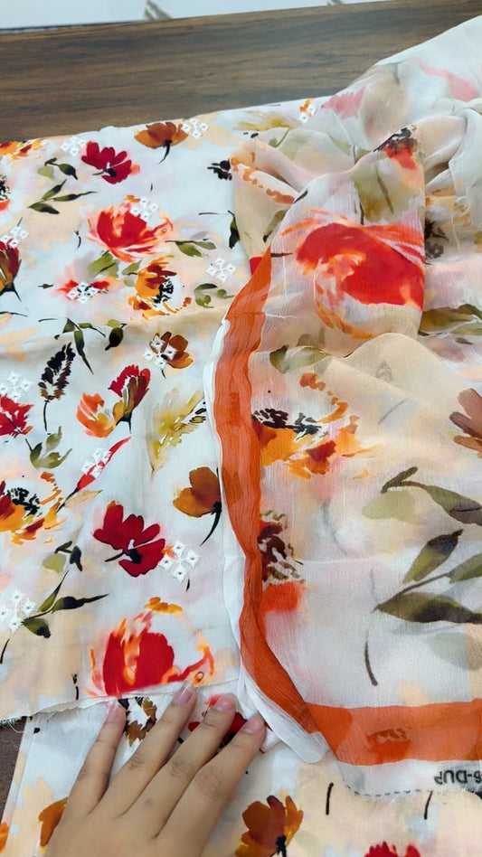 Bareeze style embroided linen 3pc