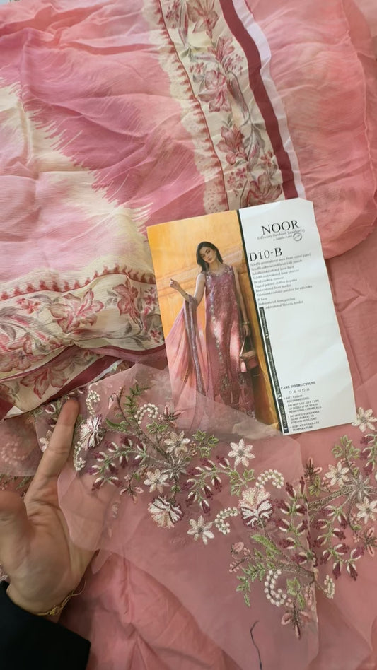 Noor by Sadia asad luxury embroided lawn 3pc D10-B